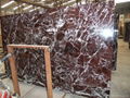 Rosso Lepanto marble slab and tile