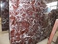 Rosso Lepanto marble slab and tile