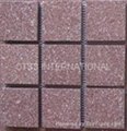 Red cobblestone paving stone for parking lot 