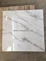 white marble tiles