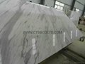 white marble tiles