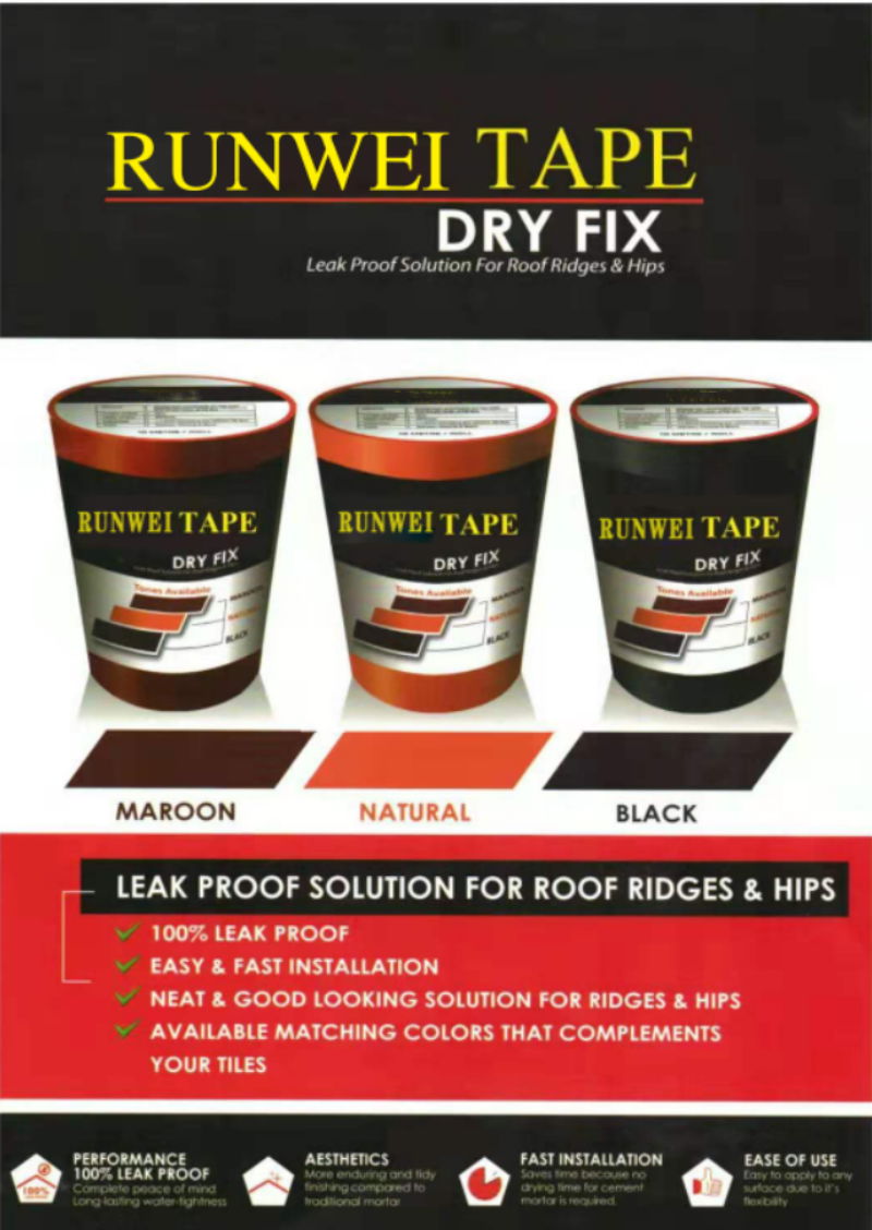 Roofing tape dry fix leak proof solution for roof ridges & hips 2