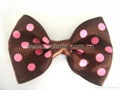 2014 dot printed hair bows for children