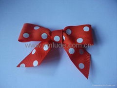 Dot Printed Grosgrain Hair Bows