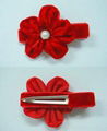 2014 new design Hair clips with ribbon bows