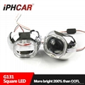 IPHCAR白藍紅方形3.0寸透鏡LED光導天使眼車燈