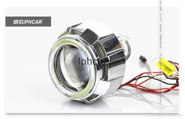 2.5 inch xenon projector lens with COB double halo rings kits for Car headlight 3