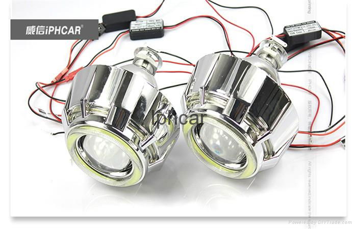 2.5 inch xenon projector lens with COB double halo rings kits for Car headlight 2