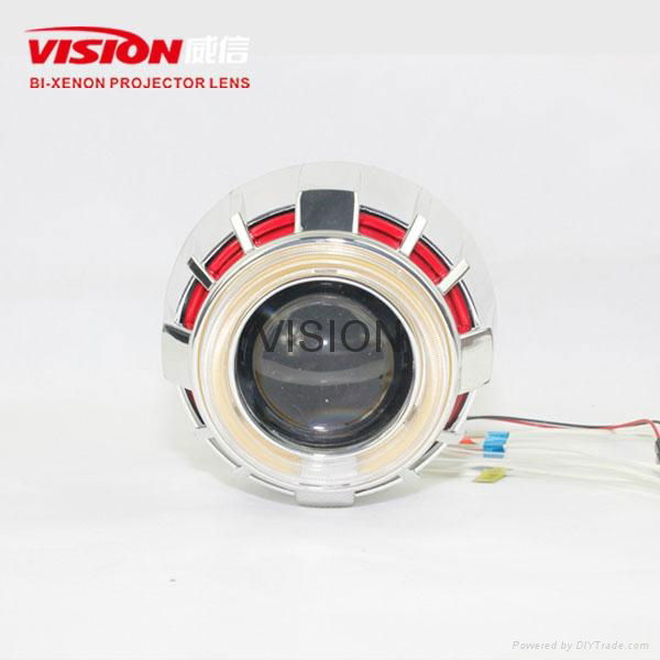 Vision Super bright bi- Xenon bulb CCFL  Dual Angel Eyes Projector Lens kits  2