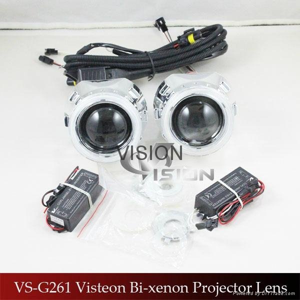 Fashion high/low beam projector headlight 12V 5W ccfl angel eyes auto light 4