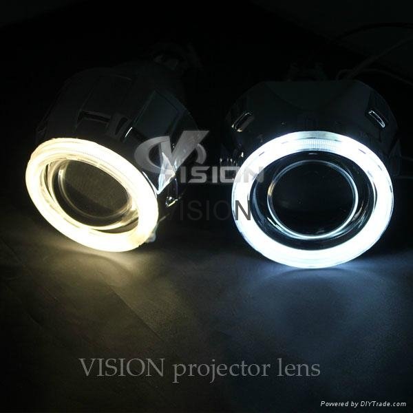 Fashion high/low beam projector headlight 12V 5W ccfl angel eyes auto light 2
