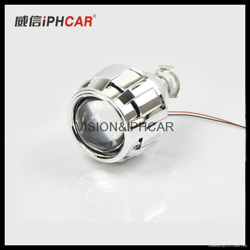 Car lens no angel eyes35W HID Xenon Lamp H1 bulb reteofit projector 2