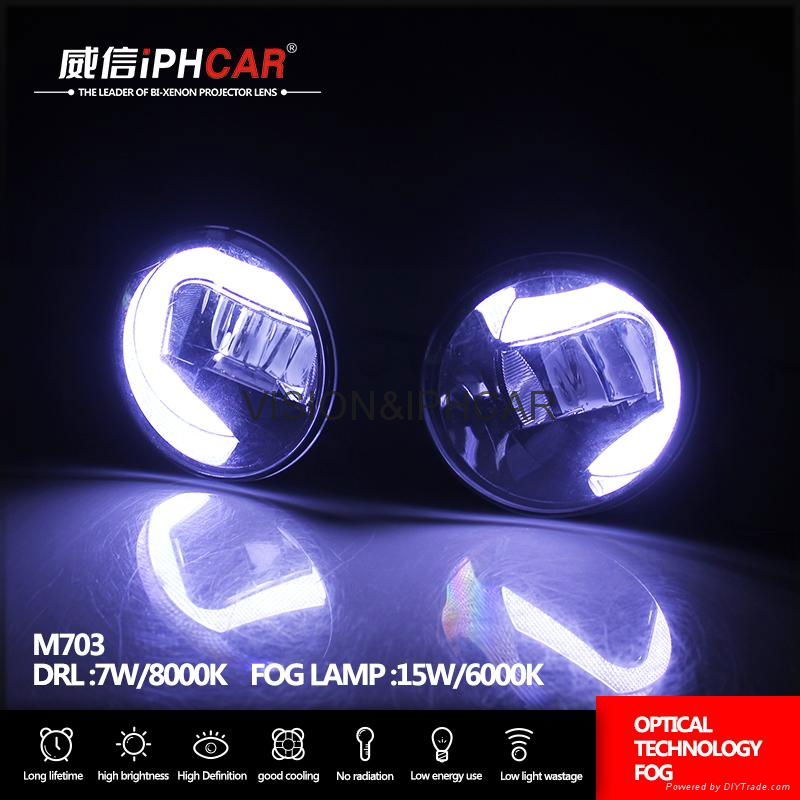 China supplier IP67 waterproof  LED fog light COB drl fog lamp for Toyota 3