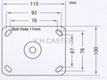 4", 5", 6" High Temperature Nylon Caster (heavy duty) 8