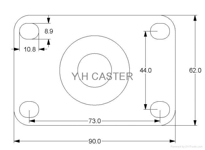 314 / 414 / 514 High Temperature Caster 5