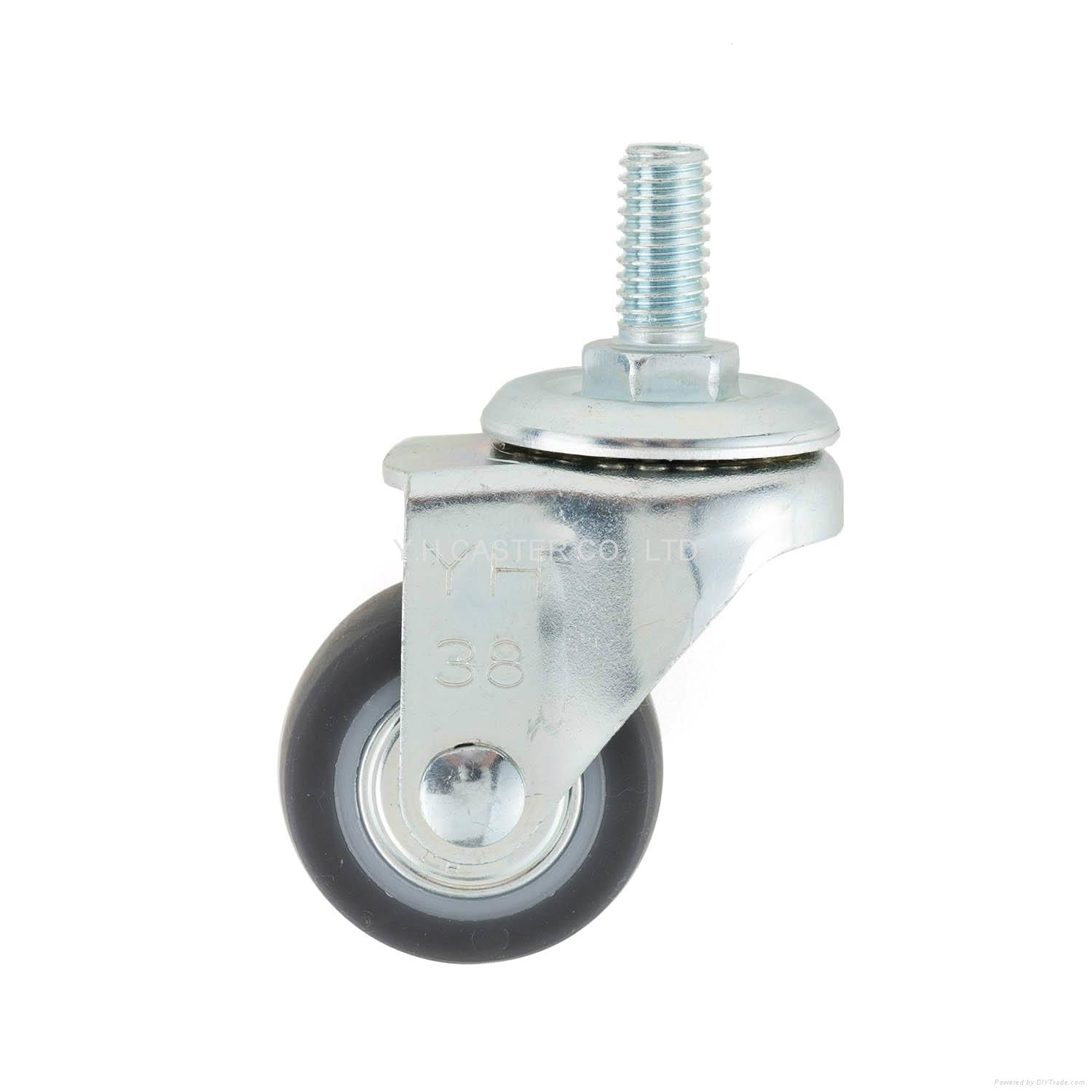 23 Series 3823 High Elastic TPR Caster (Swivel Threaded Stem) 2