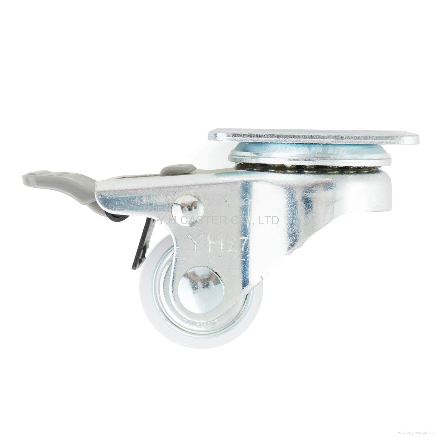 23 Series 2723 Nylon Caster (Plate with Brake) 2