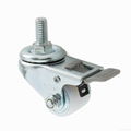 23 Series 2723 Nylon Caster (Threaded Stem with Brake)