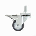 23 Series 3823 High Elastic TPR Caster (Threaded Stem with Brake) 2