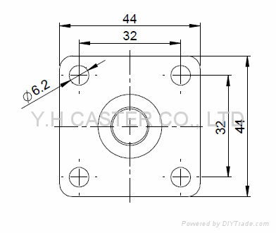 23 Series 2723 Nylon Caster (Swivel Plate) 5