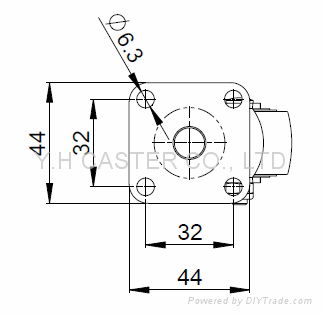 23 Series 3823 High Elastic TPR Caster (Swivel Plate) 5