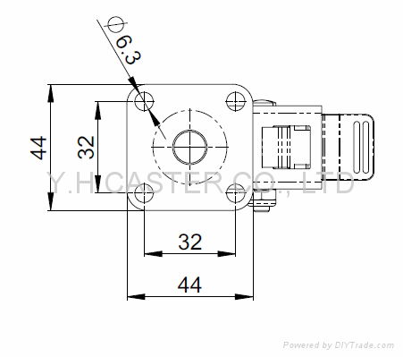 23 Series 3823 High Elastic TPR Caster (Plate with Brake) 5