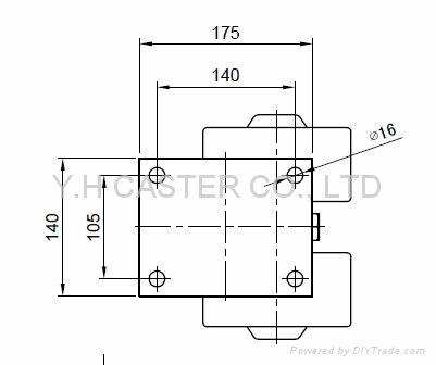 55 Series Nylon Super Duty Caster (two wheels) 3