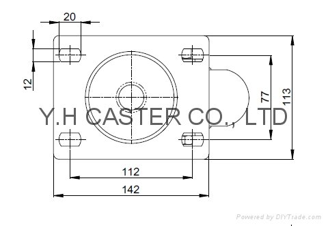 51 Series 5/6/8" High Elastic TPR Caster 5