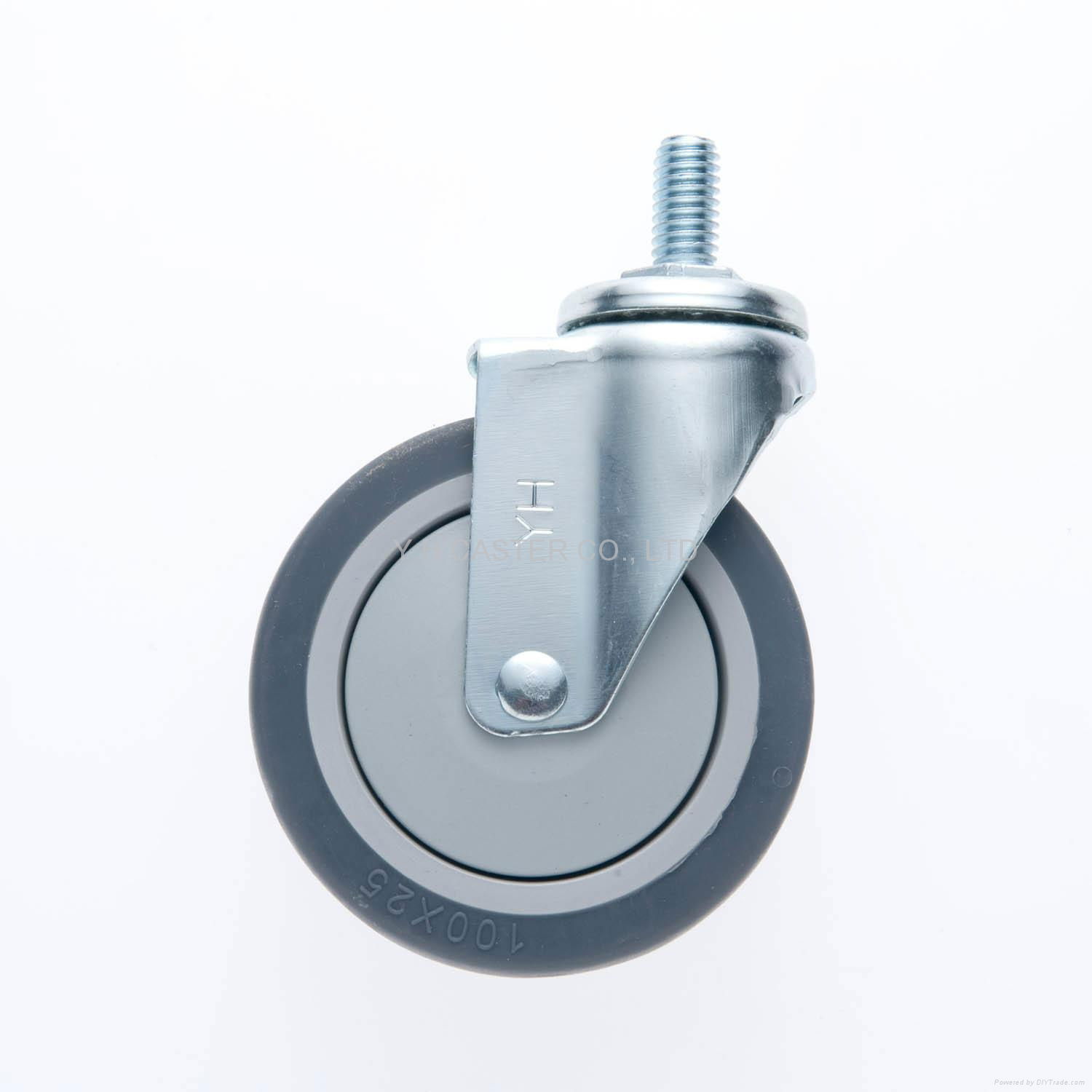 25 Series 4x1 TPR Caster (Swivel Threaded Stem) 2