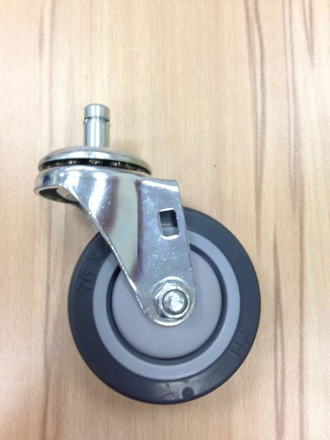 25 Series 3x1 TPR Caster (Grey) (Swivel Plain Stem) 3