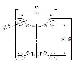 S23 Series 38mm Nylon Stainless Steel Caster  4