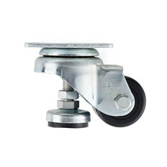 2" Square Plate Caster with Level Adjuster