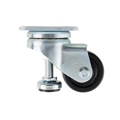 3" Square Plate Caster with Level Adjuster