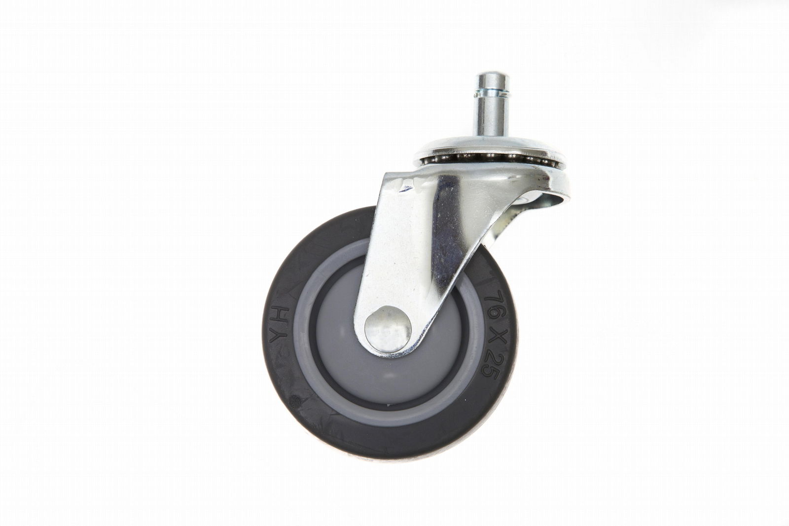 25 Series 3x1 TPR Caster (Grey) (Swivel Plain Stem) 2