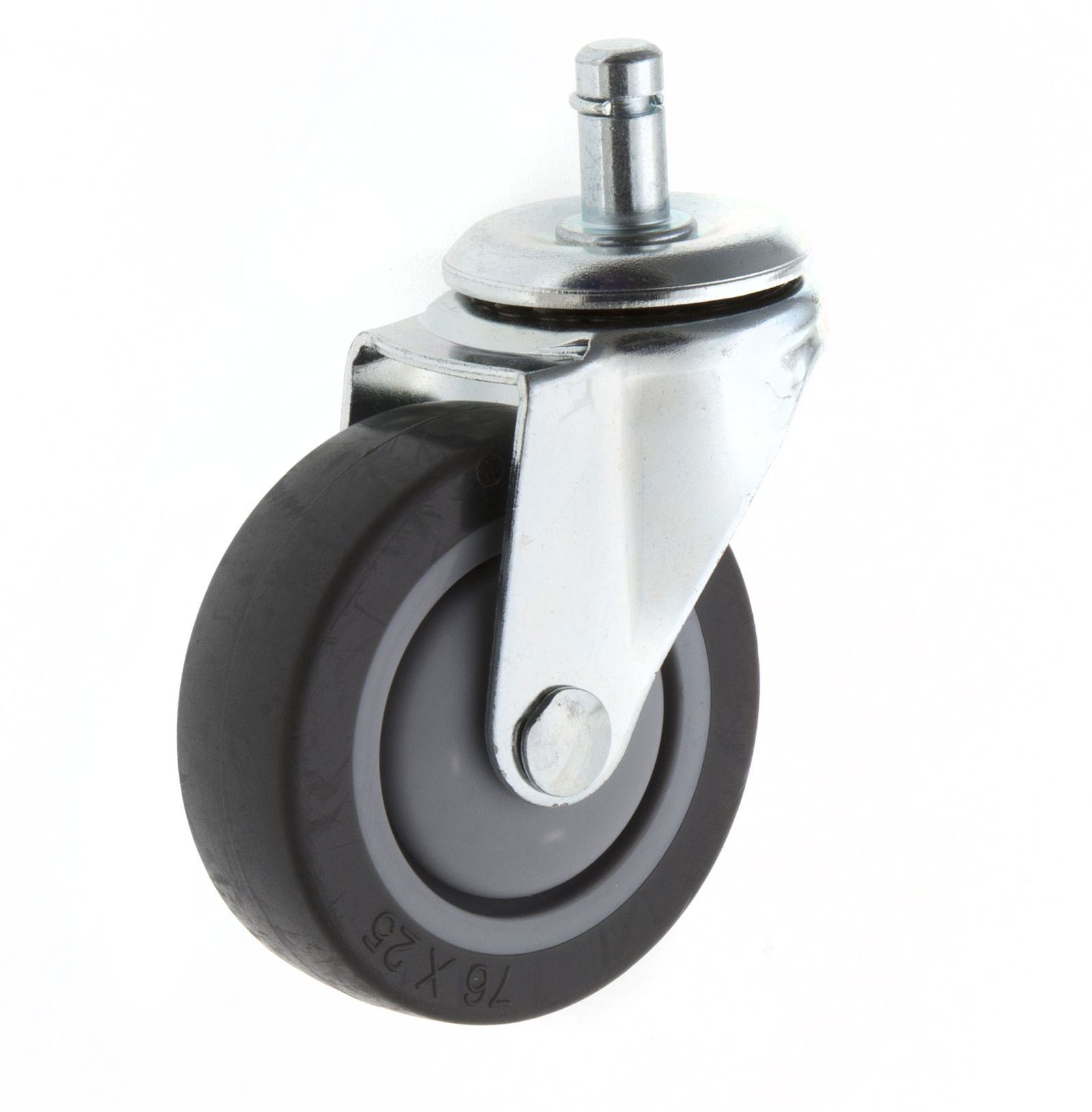 25 Series 3x1 TPR Caster (Grey) (Swivel Plain Stem) Y.H CASTER
