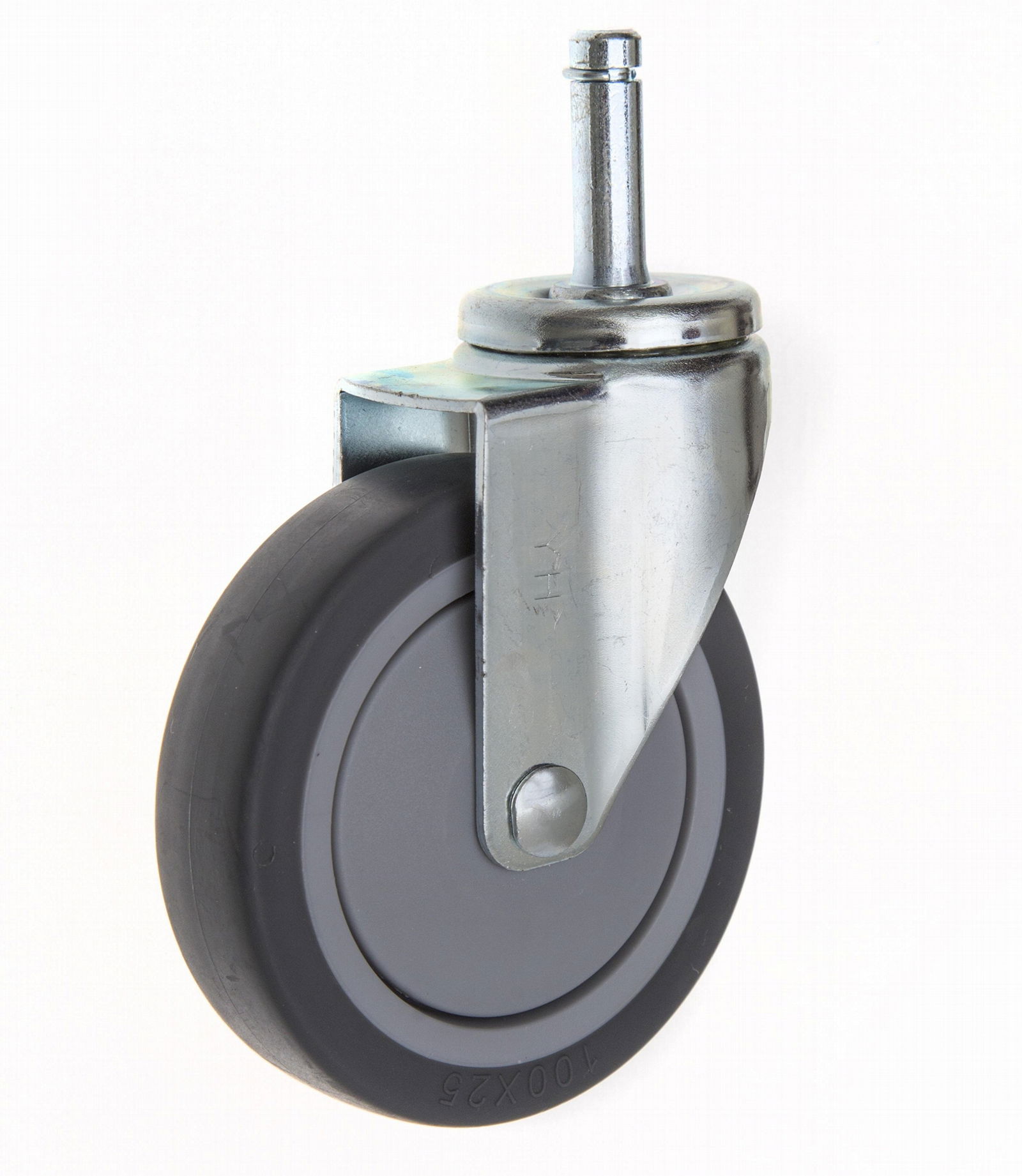 25 Series 4x1 TPR Caster (Swivel Friction-Ring Stem)