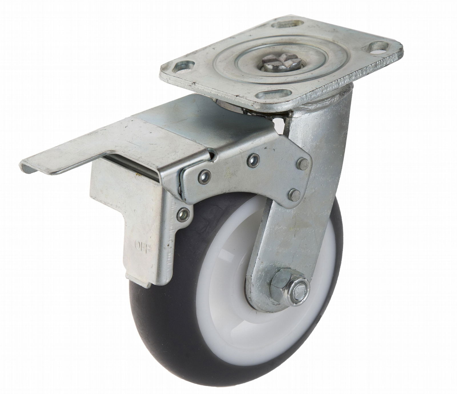 Plate with total brake