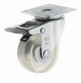 5022 PVC Transparent Caster (Plate with Total Brake)