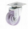 5022 PVC Transparent Caster (Swivel Plate)-pink