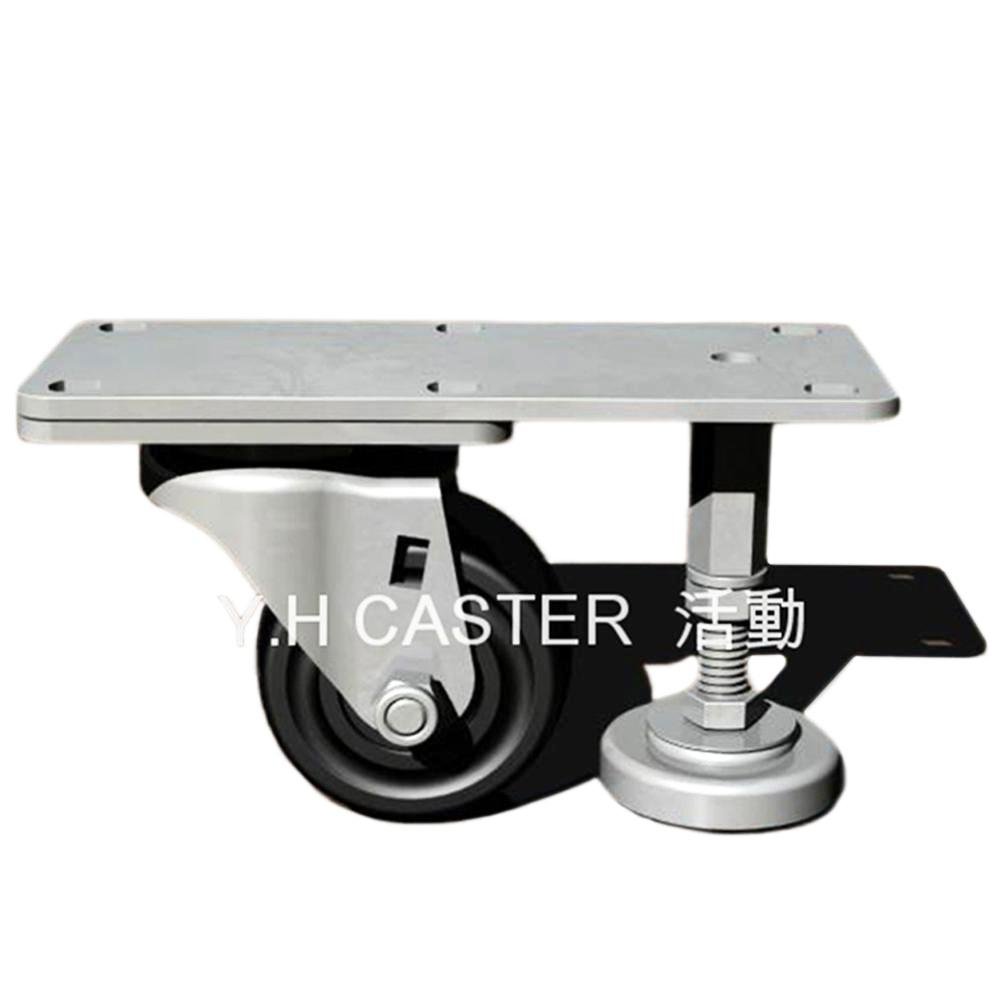 3x2 Machine Caster Wheel with Level Adjuster (with 2 steel ball bearings #6200)