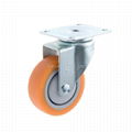 25 Series 3x1 TPR Caster (Orange) (Plate w/o Brake) 1