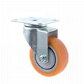 25 Series 3x1 TPR Caster (Orange) (Plate w/o Brake) 3