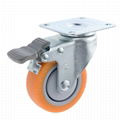 25 Series 3x1 TPR Caster (Orange) (Plate w/o Brake) 4