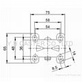 25系列 3x1 TPR新式仪器轮(橘) 四角活动/双刹 6