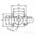 25 Series 3x1 TPR Caster (Orange) (Plate w/o Brake) 7