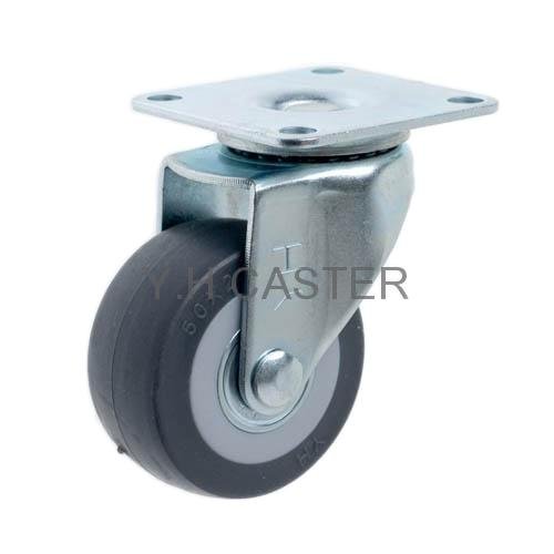 23 Series 5023 High Elastic TPR Caster (Plate w/o Brake) 4