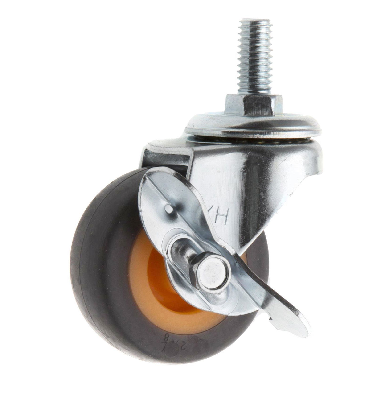 20 Series 278 High Elastic TPR Caster (Threaded Stem with Side Brake)