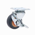 20 Series 278 High Elastic TPR Caster (Plate with Side Brake) 2