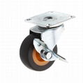 20 Series 278 High Elastic TPR Caster (Plate with Side Brake) 1