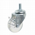 2 inch Transparent Caster (swivel threaded stem)